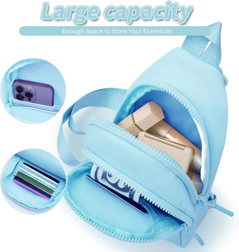 Fystdtote Birthday Gift for 5 6 7 8 9 10 11 12 13 14 15 16 Year Old Girls Fanny Pack Crossbody Bags for Women,Cute Trendy Stuff - Blue,A - Image 3